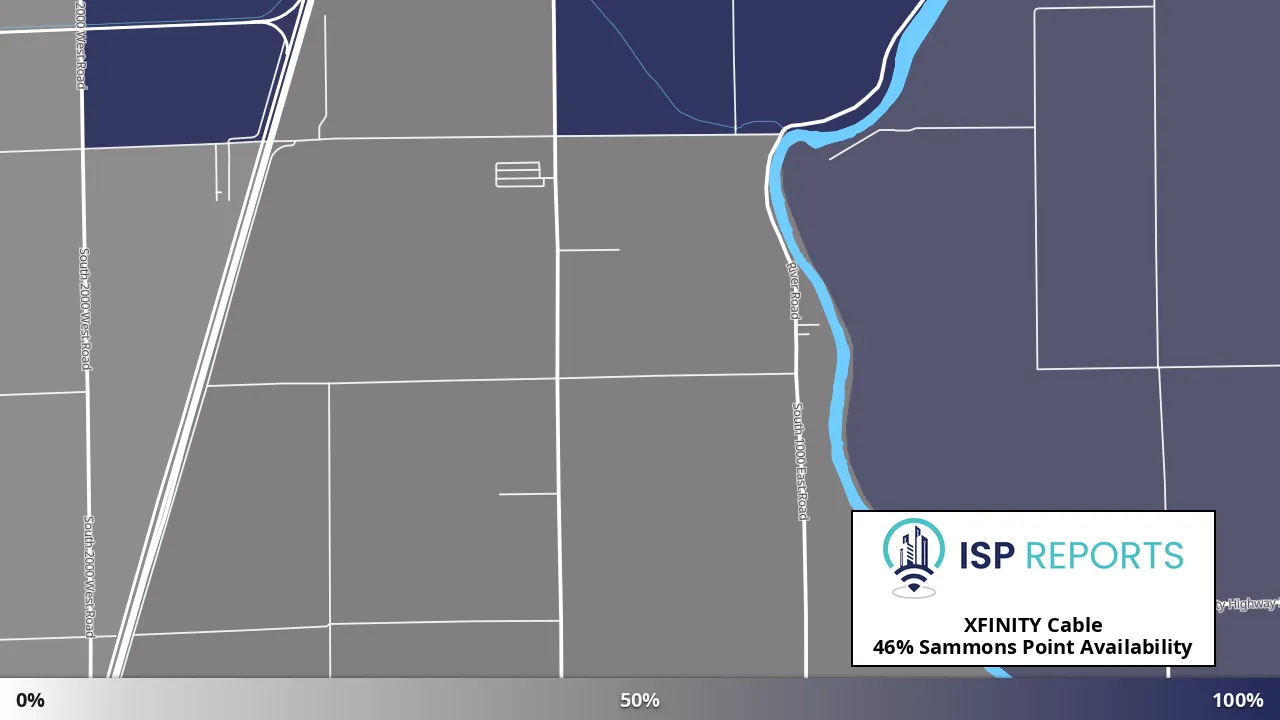 Sammons Point, IL map of internet availability