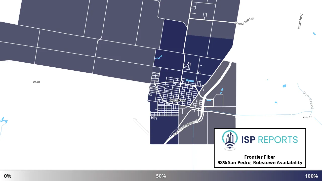 San Pedro, Robstown, TX map of internet availability