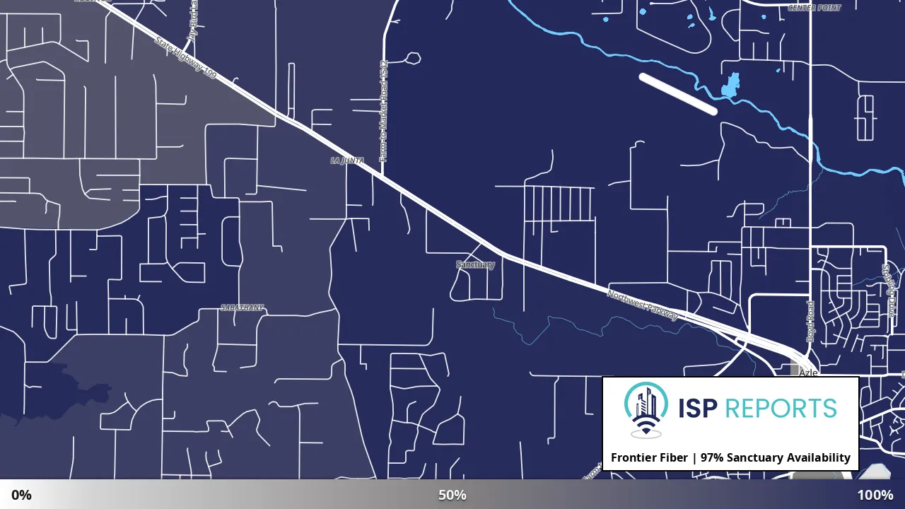 Sanctuary, TX map of internet availability