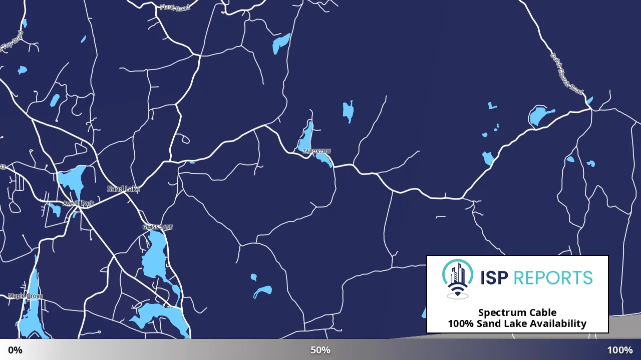 Sand Lake, NY map of internet availability