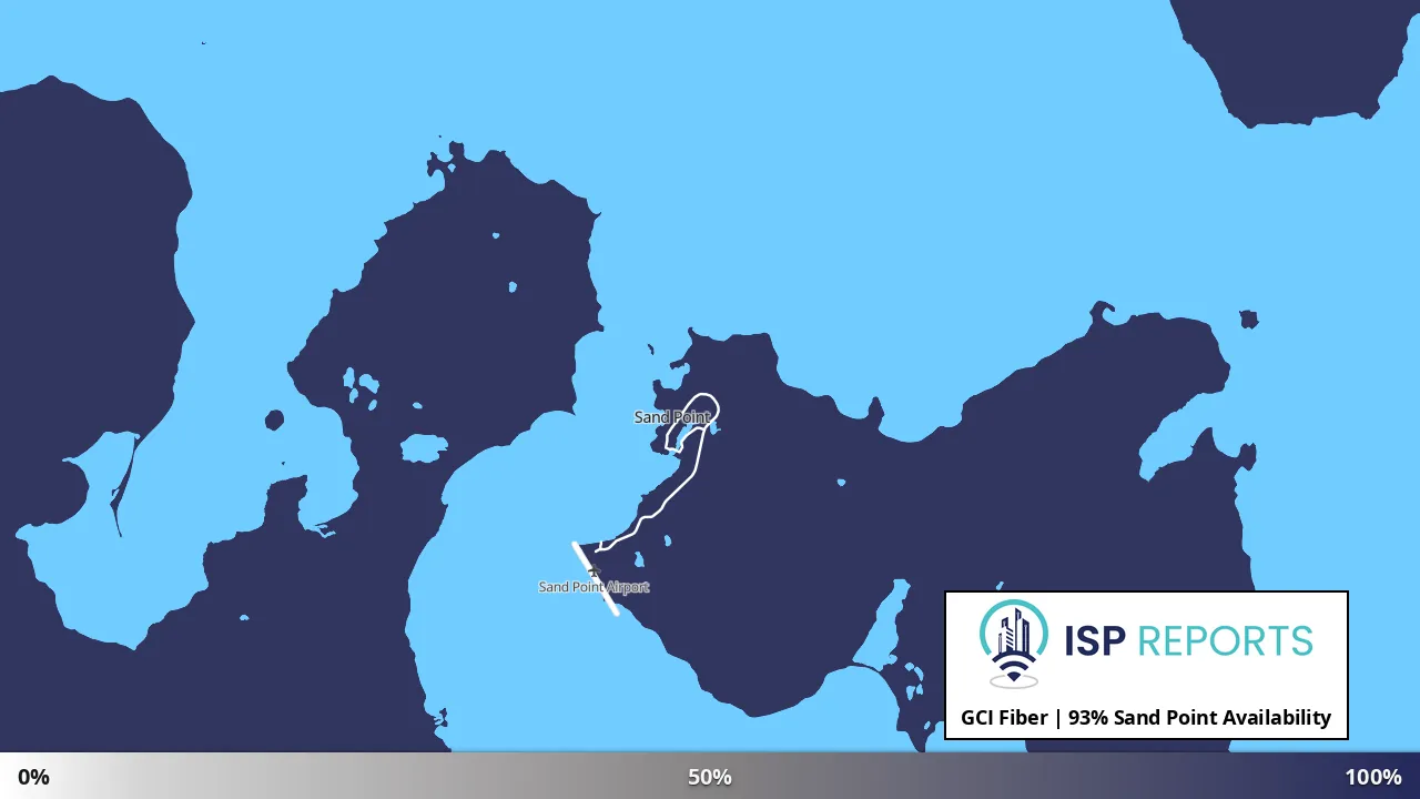 Sand Point, AK map of internet availability
