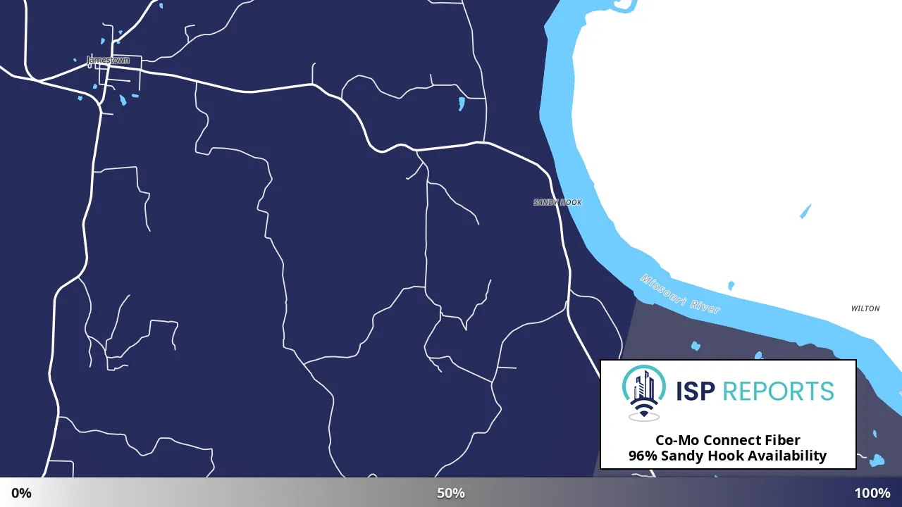 Sandy Hook, MO map of internet availability