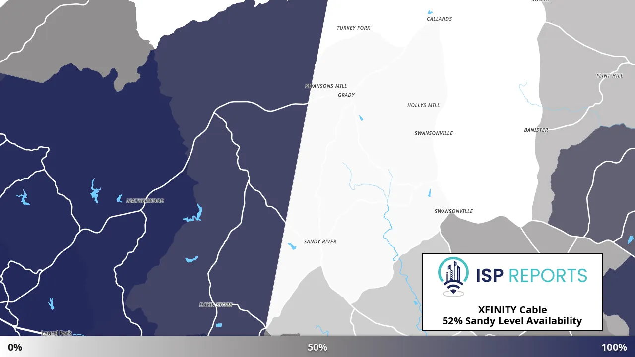 Sandy Level, VA map of internet availability