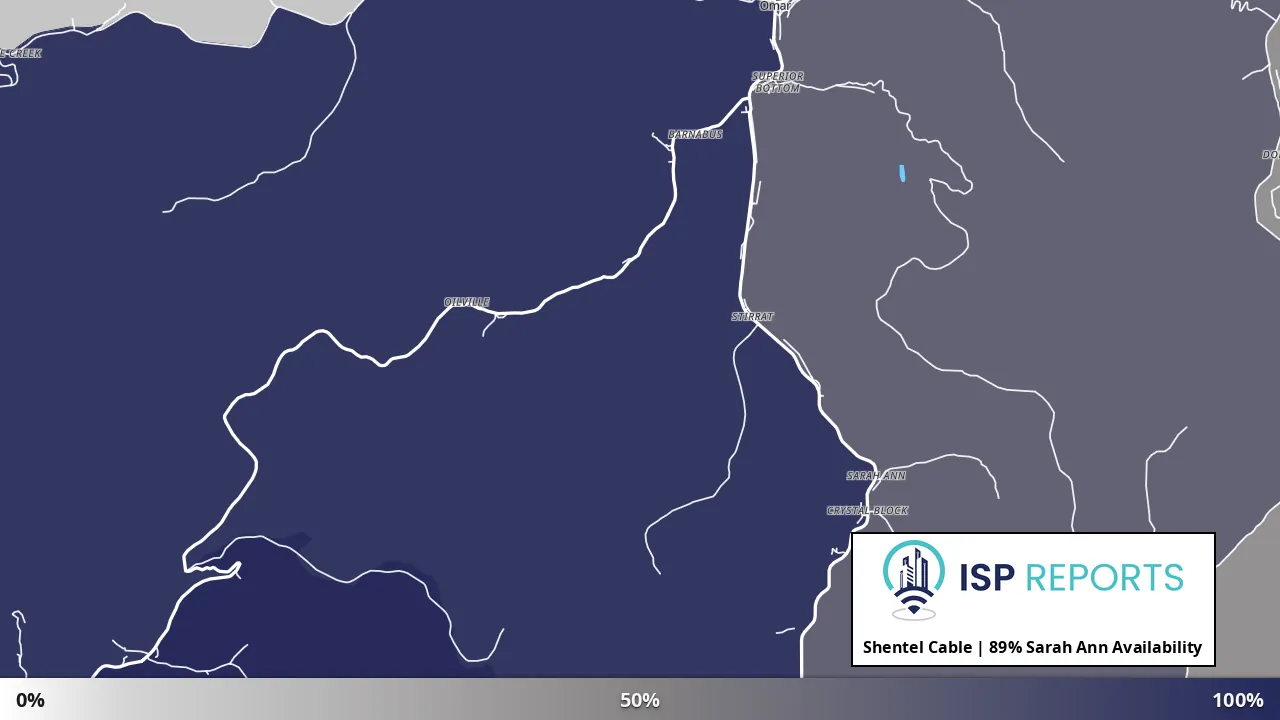 Sarah Ann, WV map of internet availability