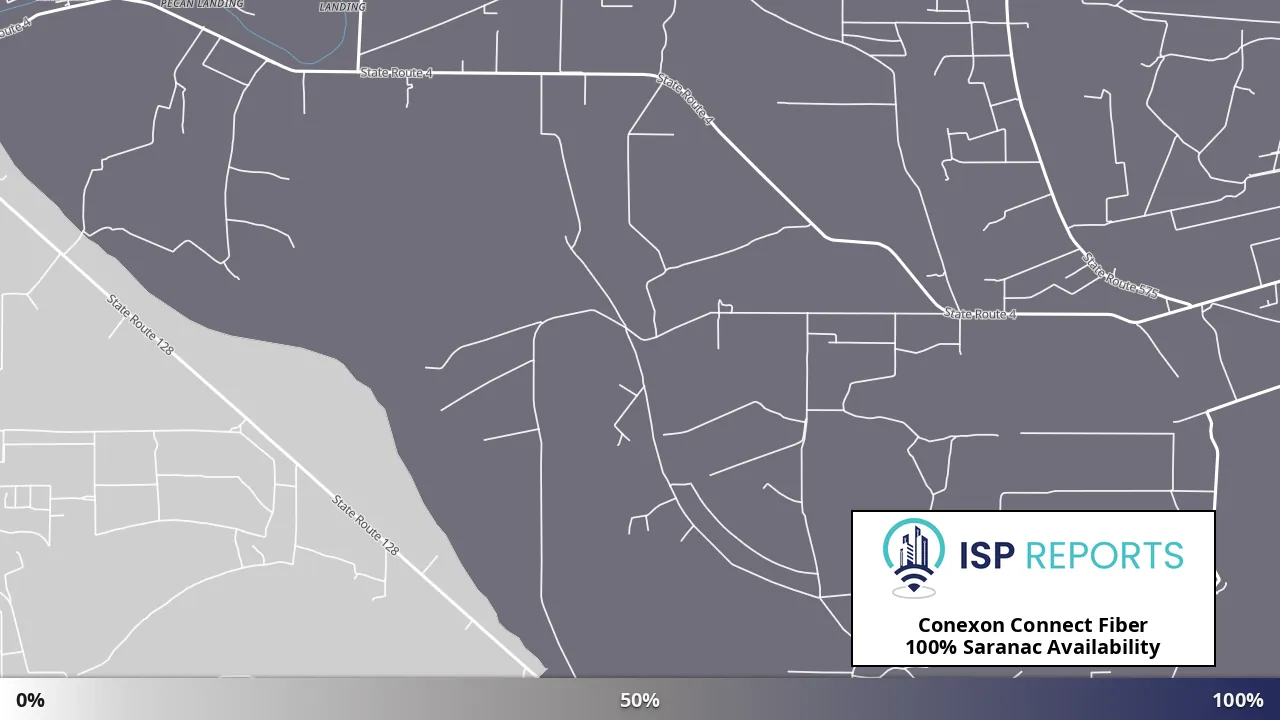 Saranac, LA map of internet availability