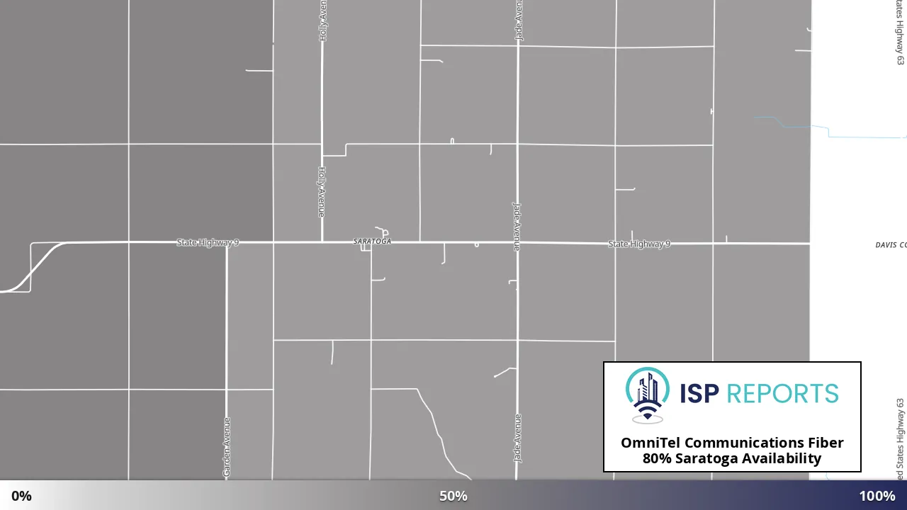 Saratoga, IA map of internet availability