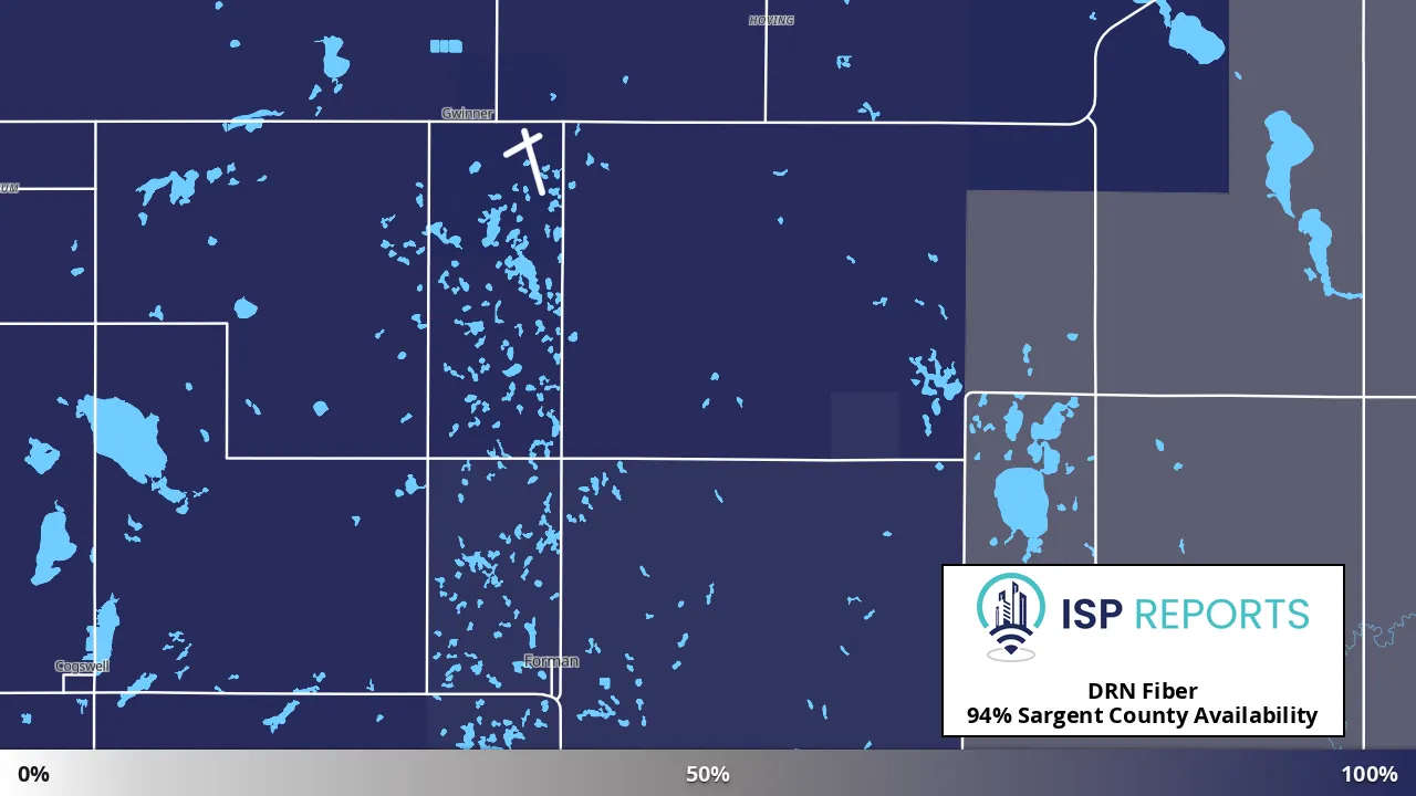 Sargent County, ND map of internet availability
