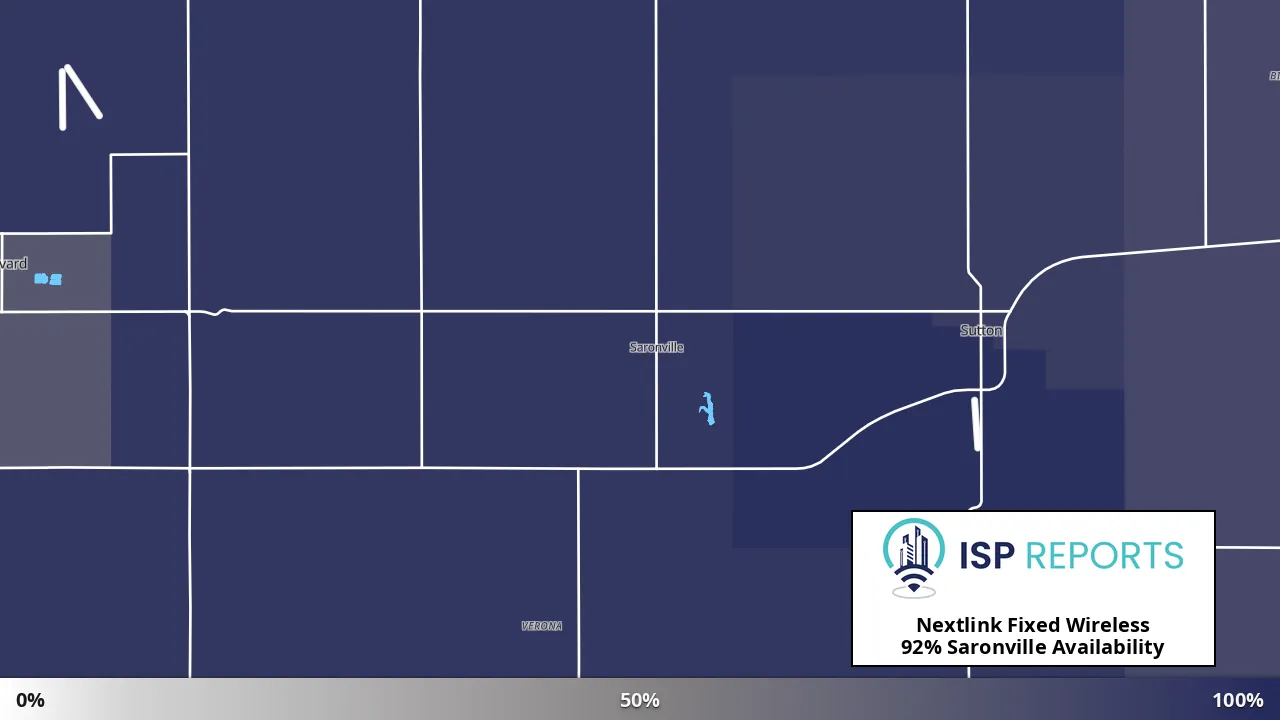 Saronville, NE map of internet availability