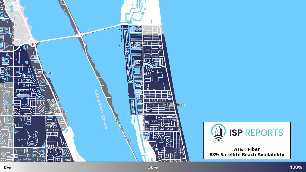 Satellite Beach, FL map of internet availability