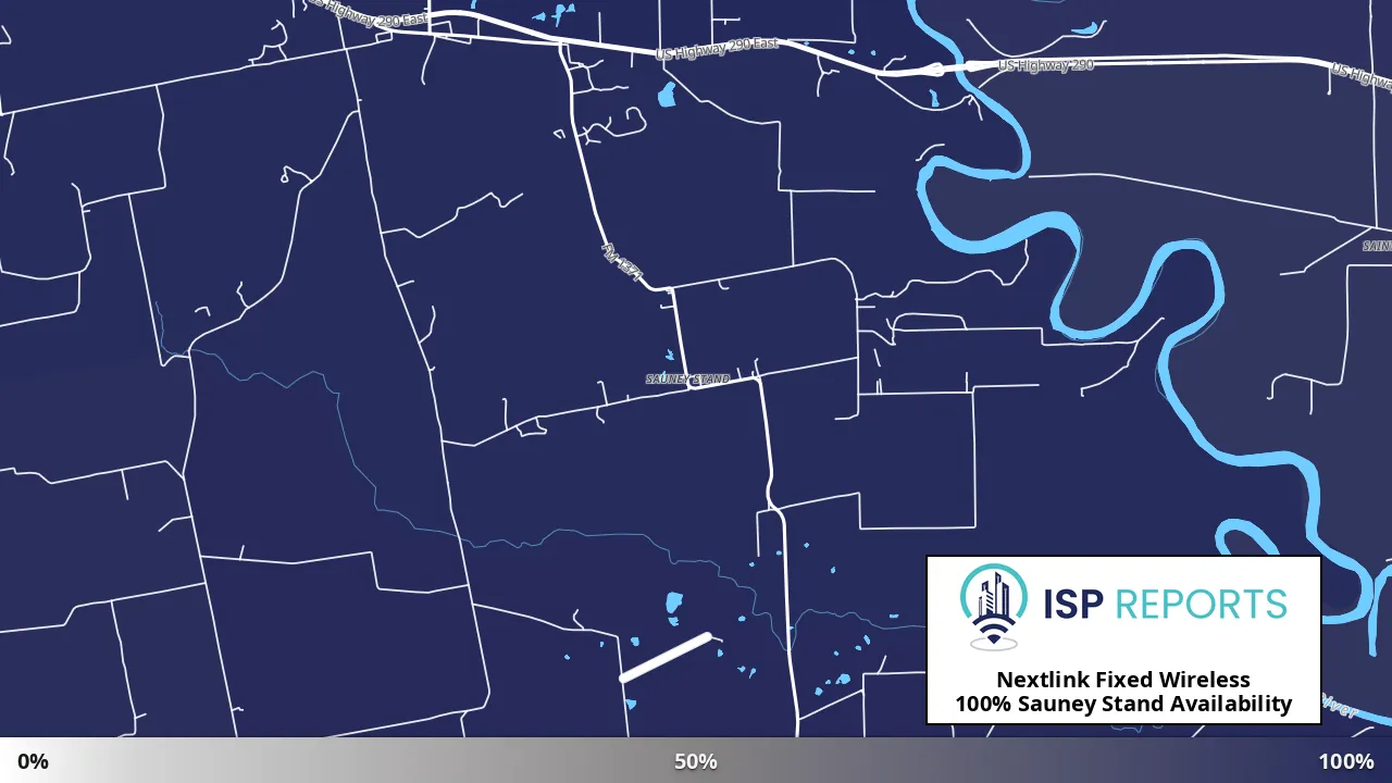 Sauney Stand, TX map of internet availability