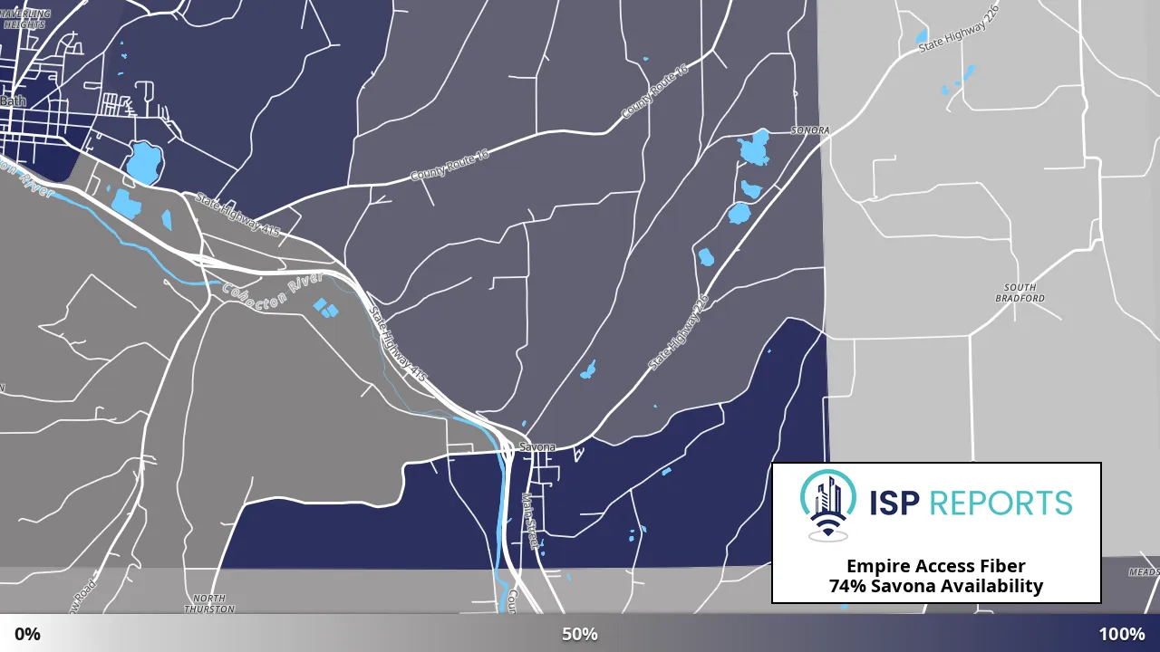 Savona, NY map of internet availability
