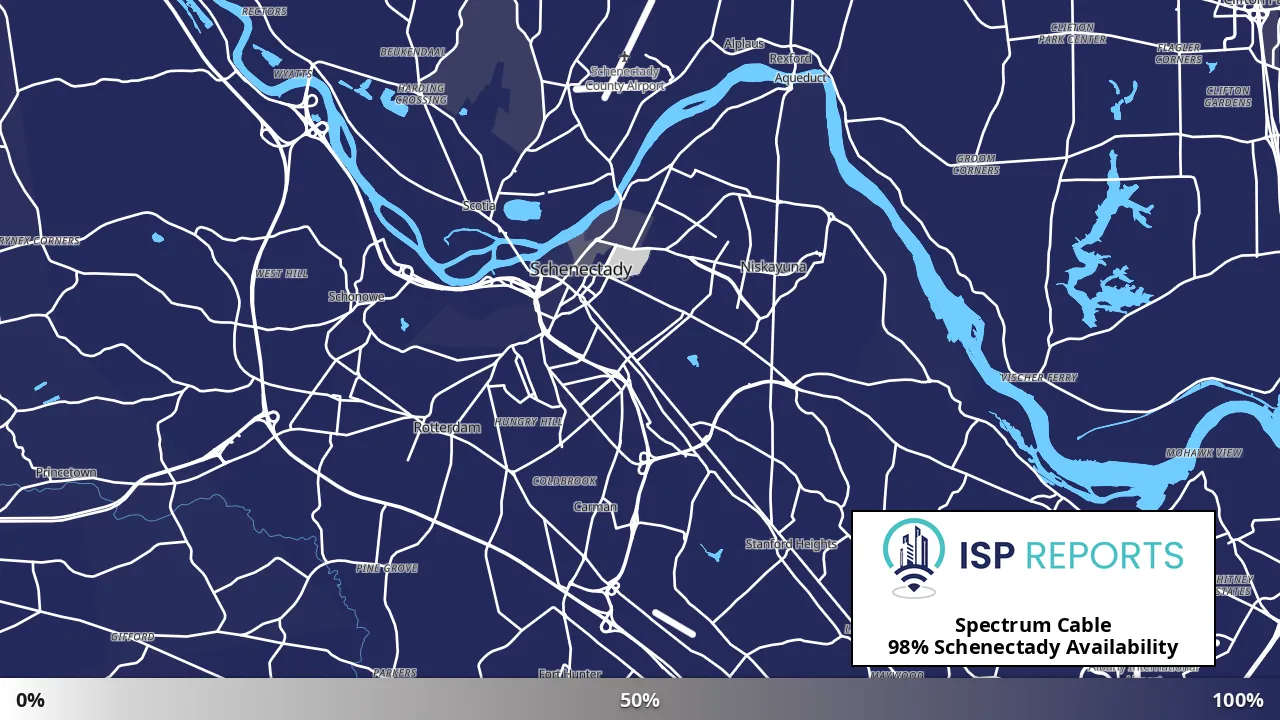 Schenectady, NY map of internet availability