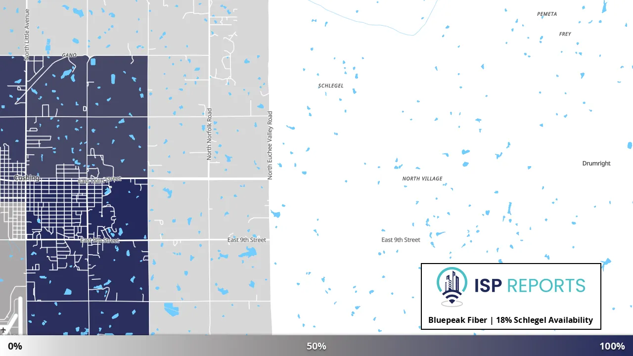 Schlegel, OK map of internet availability