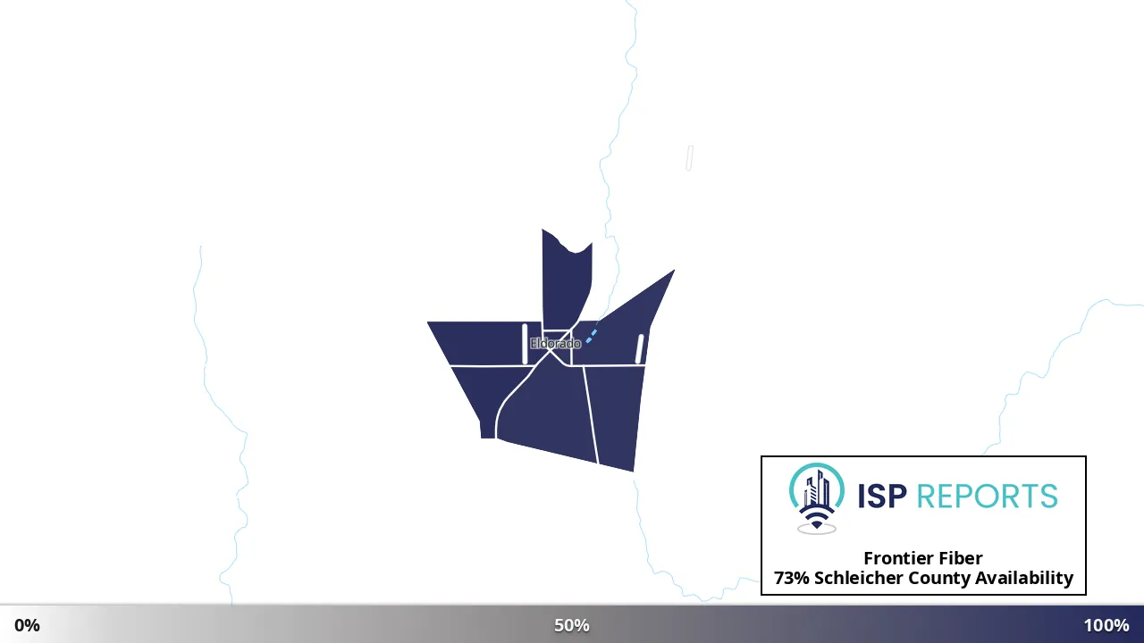 Schleicher County, TX map of internet availability