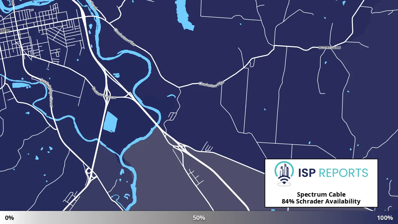 Schrader, OH map of internet availability