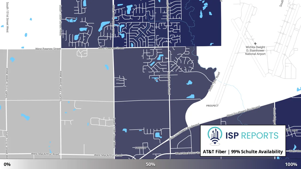 Schulte, KS map of internet availability