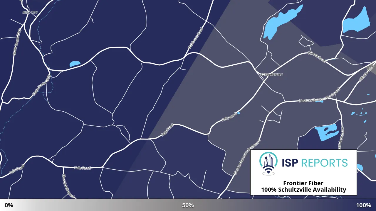 Schultzville, PA map of internet availability