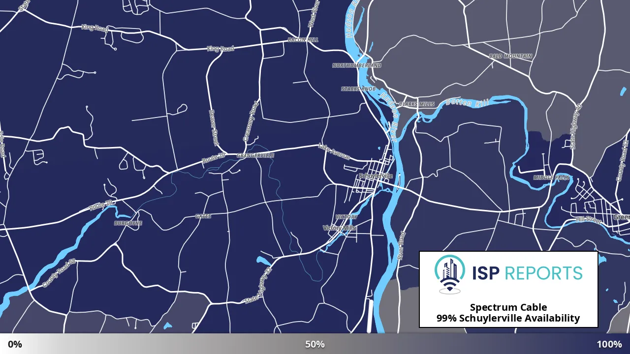 Schuylerville, NY map of internet availability