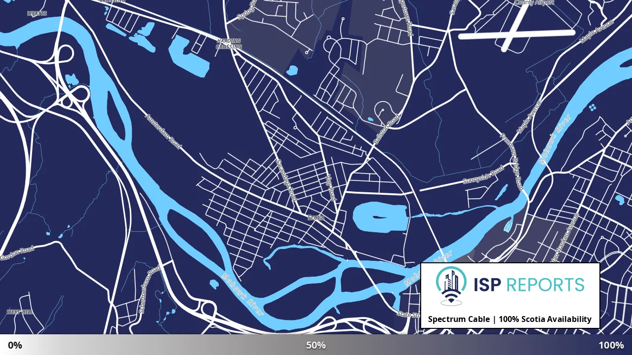 Scotia, NY map of internet availability