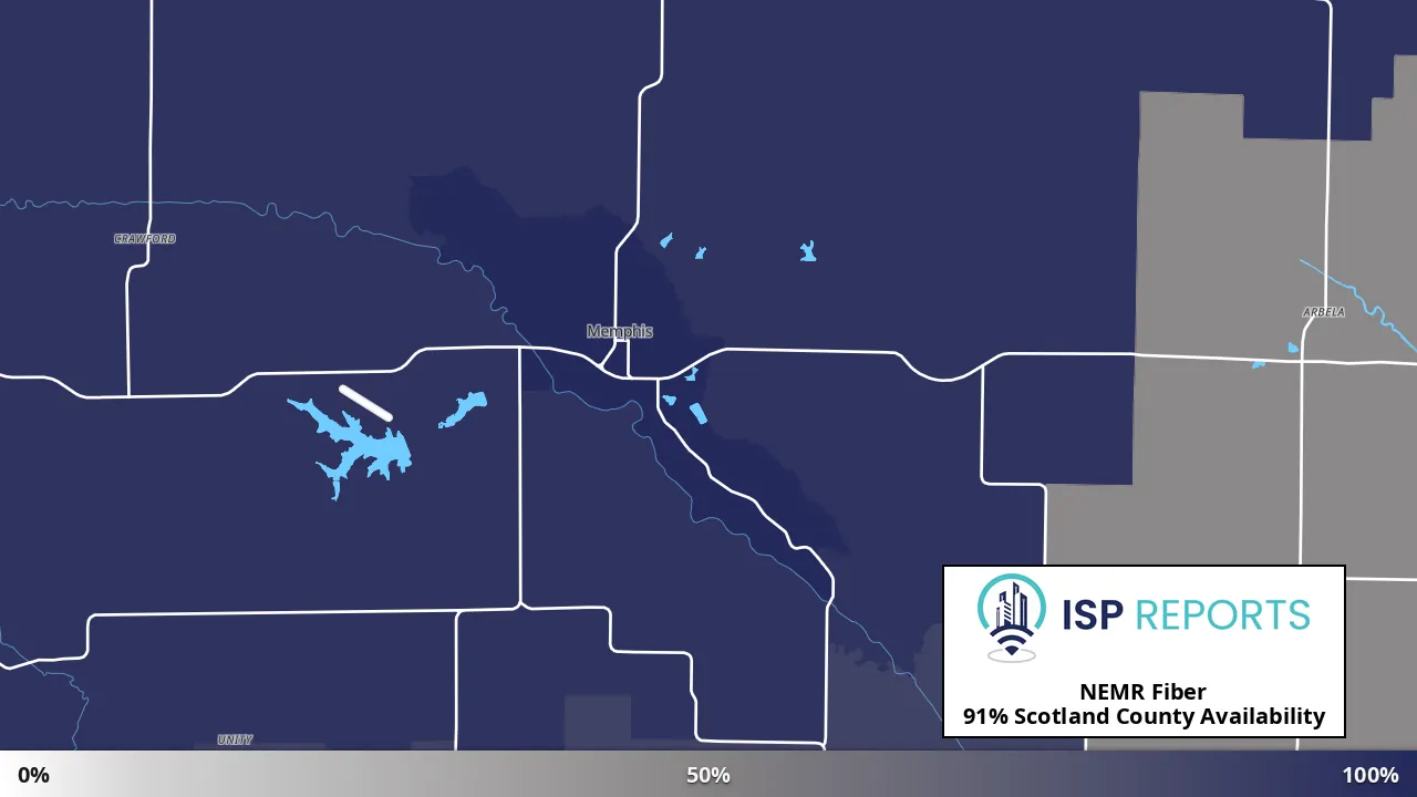 Scotland County, MO map of internet availability