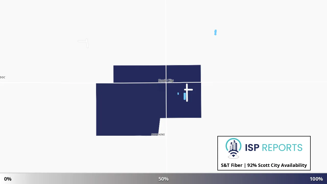 Scott City, KS map of internet availability