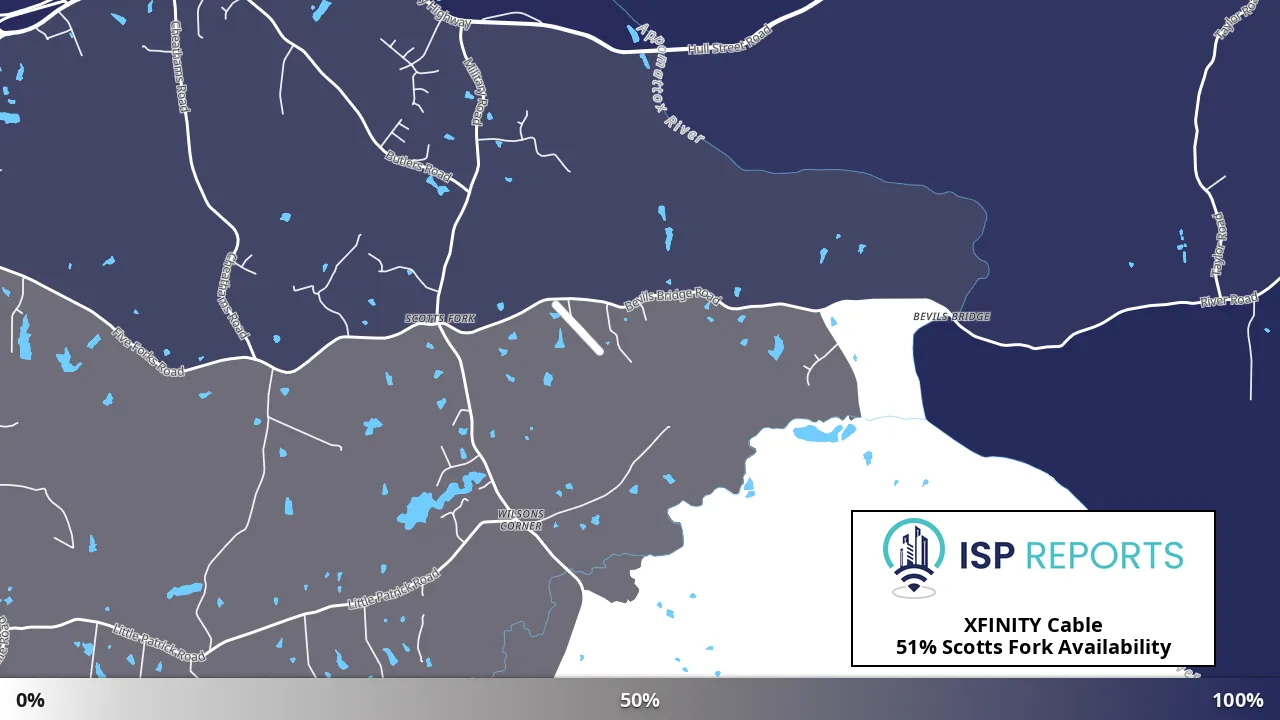 Scotts Fork, VA map of internet availability