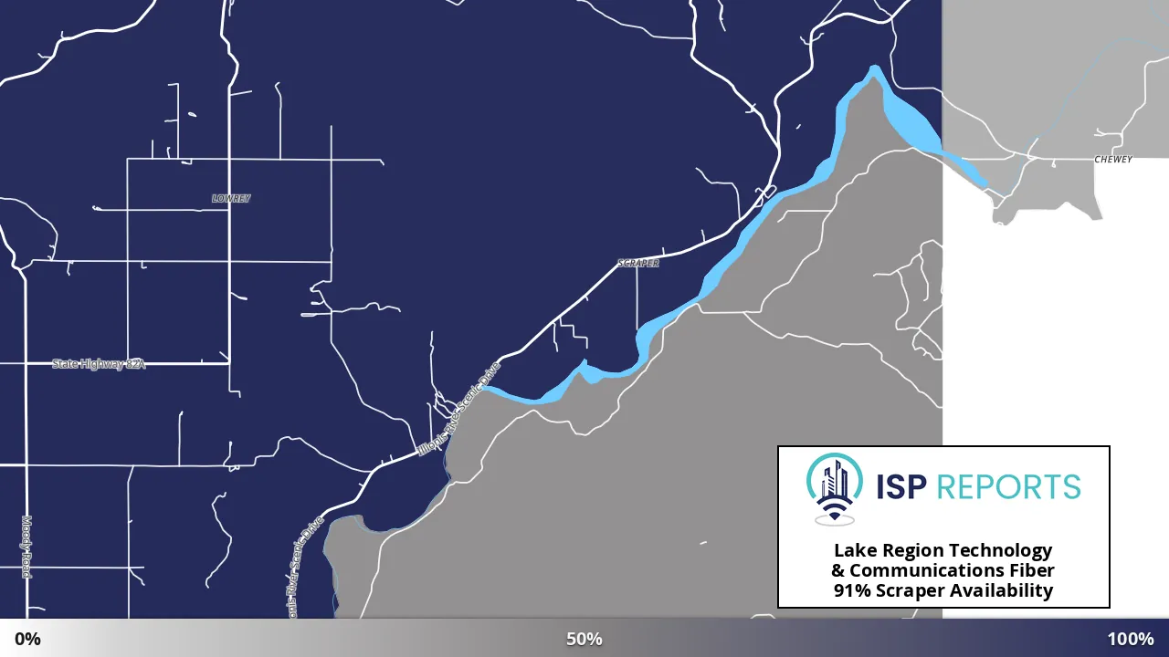 Scraper, OK map of internet availability