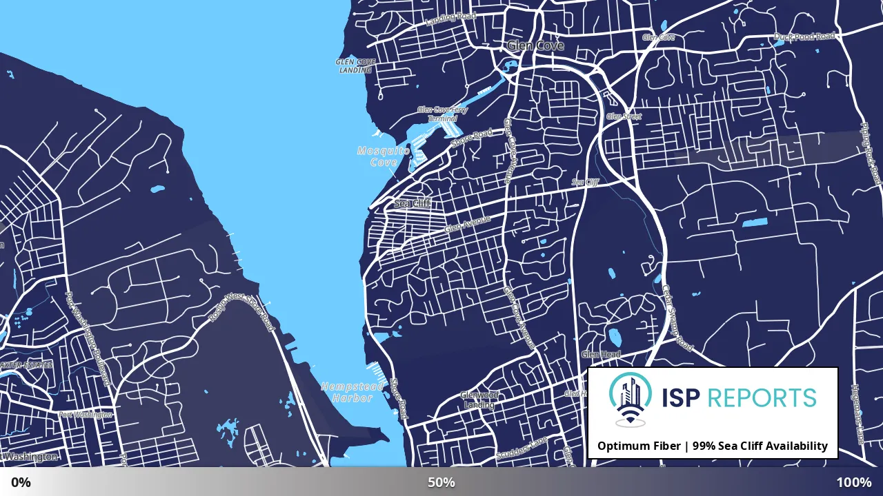 Sea Cliff, NY map of internet availability