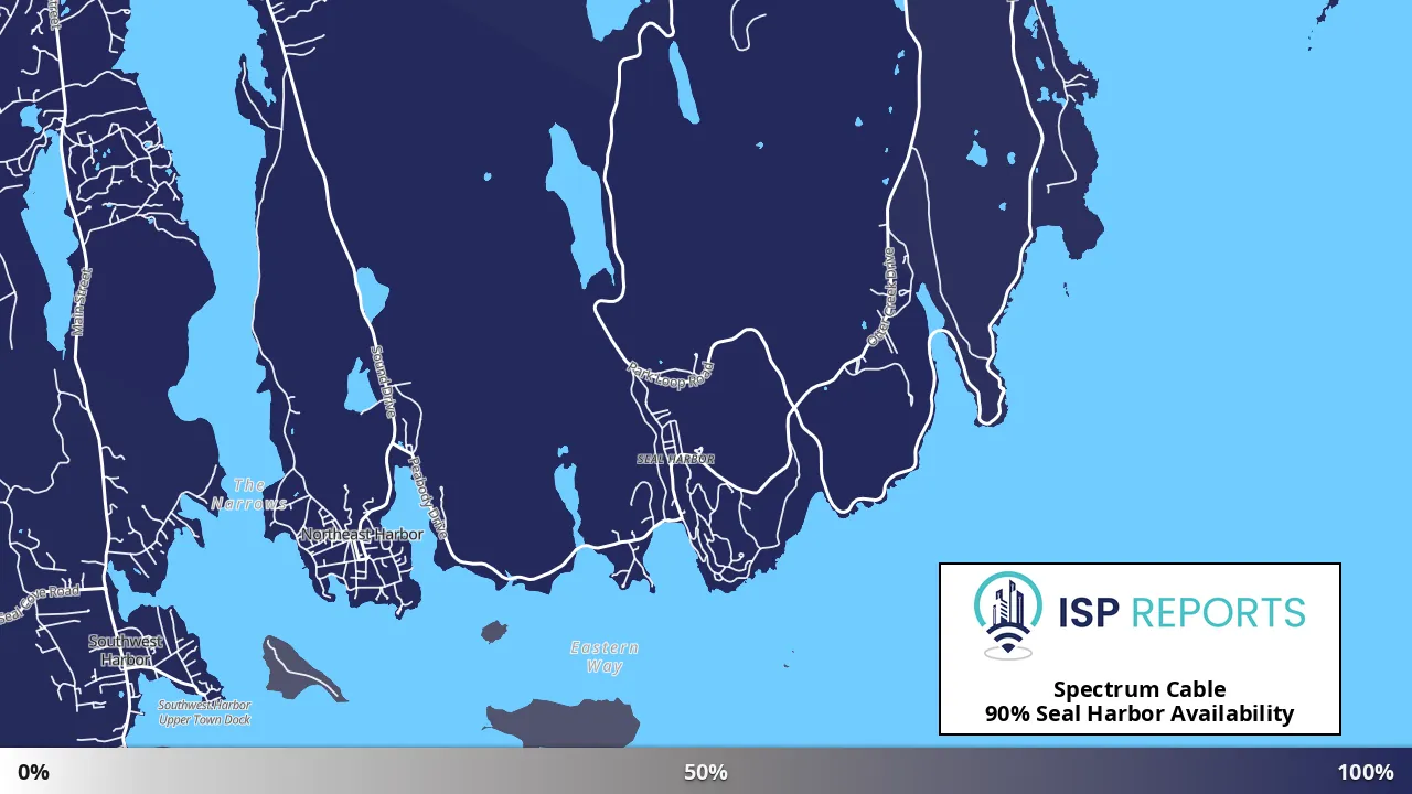 Seal Harbor, ME map of internet availability