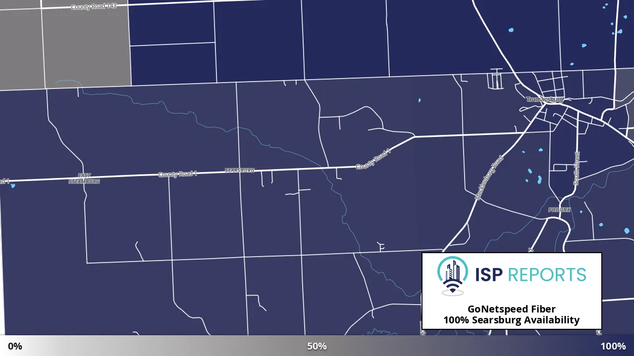 Searsburg, NY map of internet availability