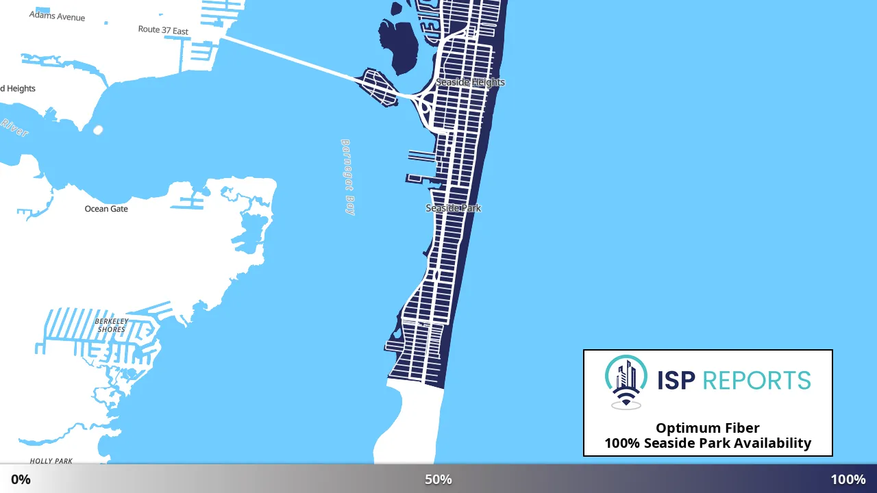 Seaside Park, NJ map of internet availability