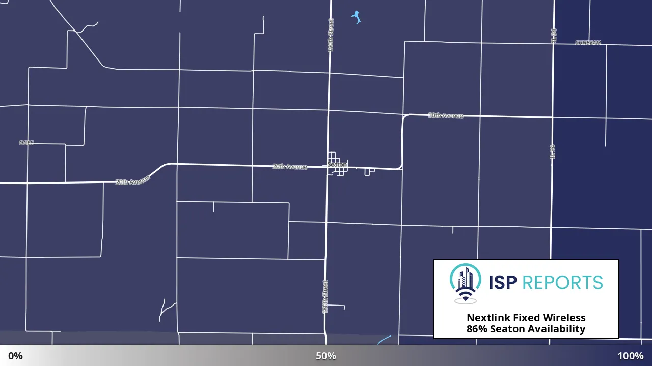 Seaton, IL map of internet availability