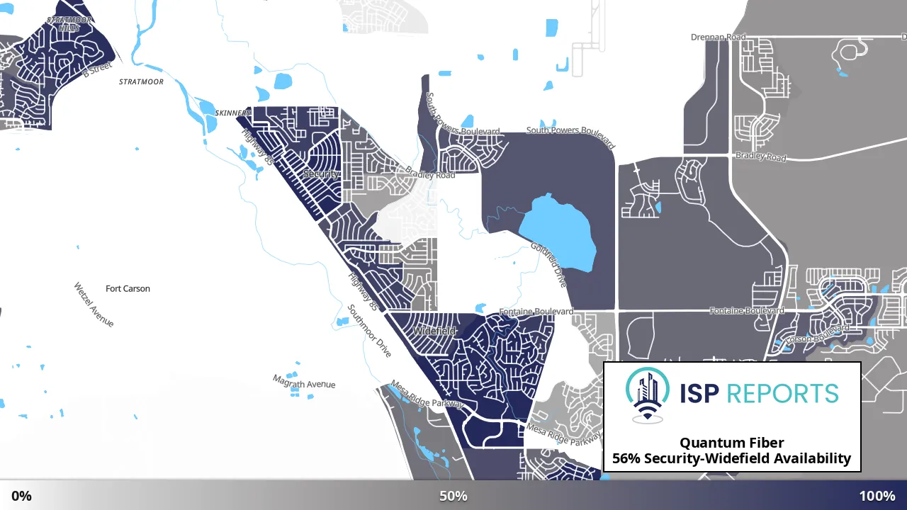 Security-Widefield, CO map of internet availability
