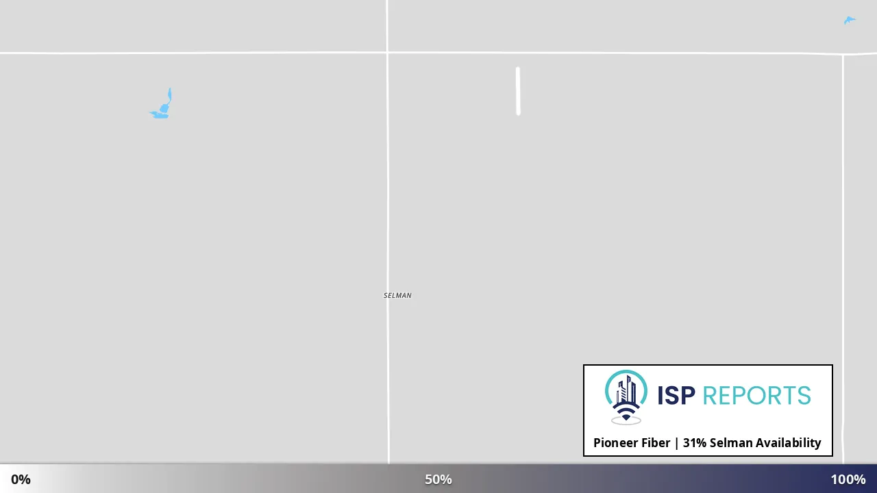 Selman, OK map of internet availability