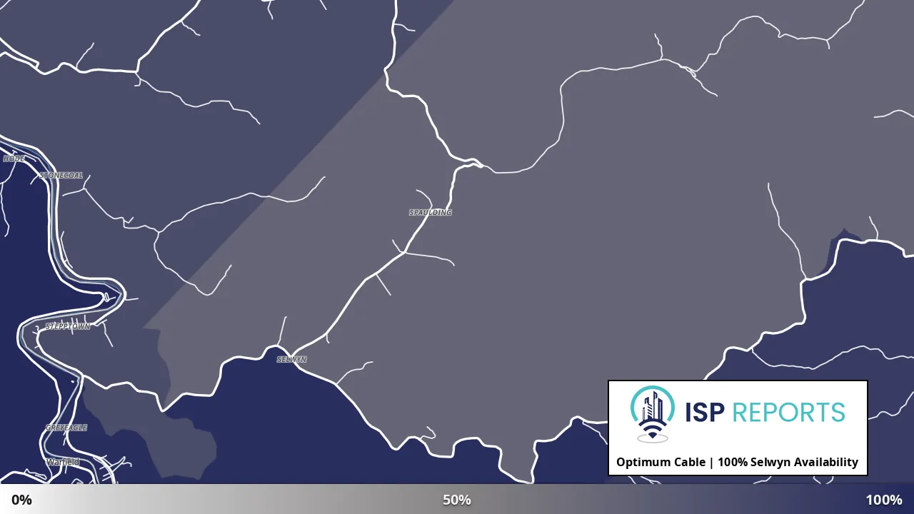 Selwyn, WV map of internet availability