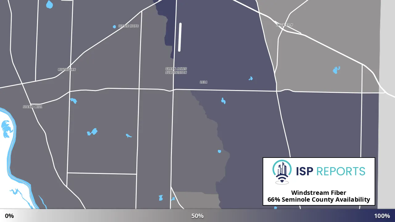 Seminole County, GA map of internet availability