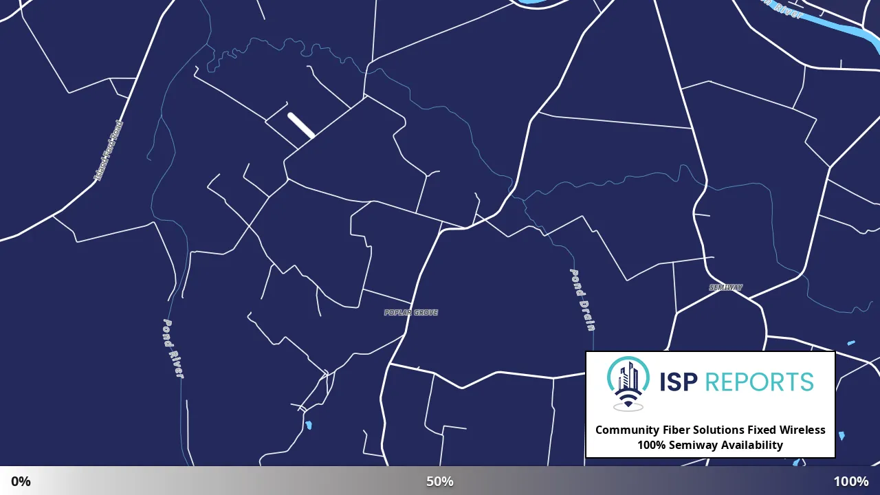 Semiway, KY map of internet availability