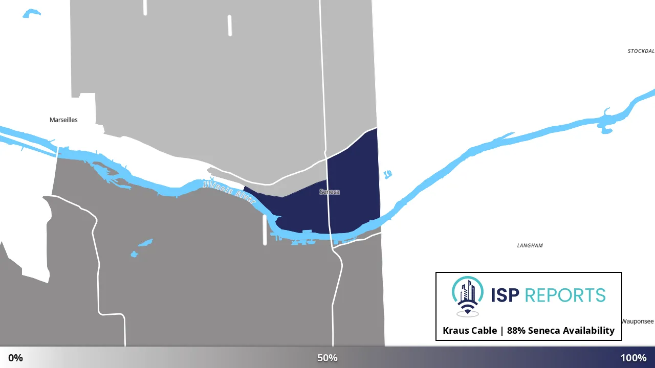 Seneca, IL map of internet availability