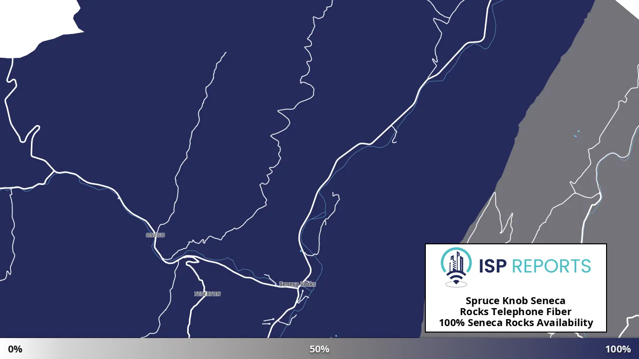 Seneca Rocks, WV map of internet availability