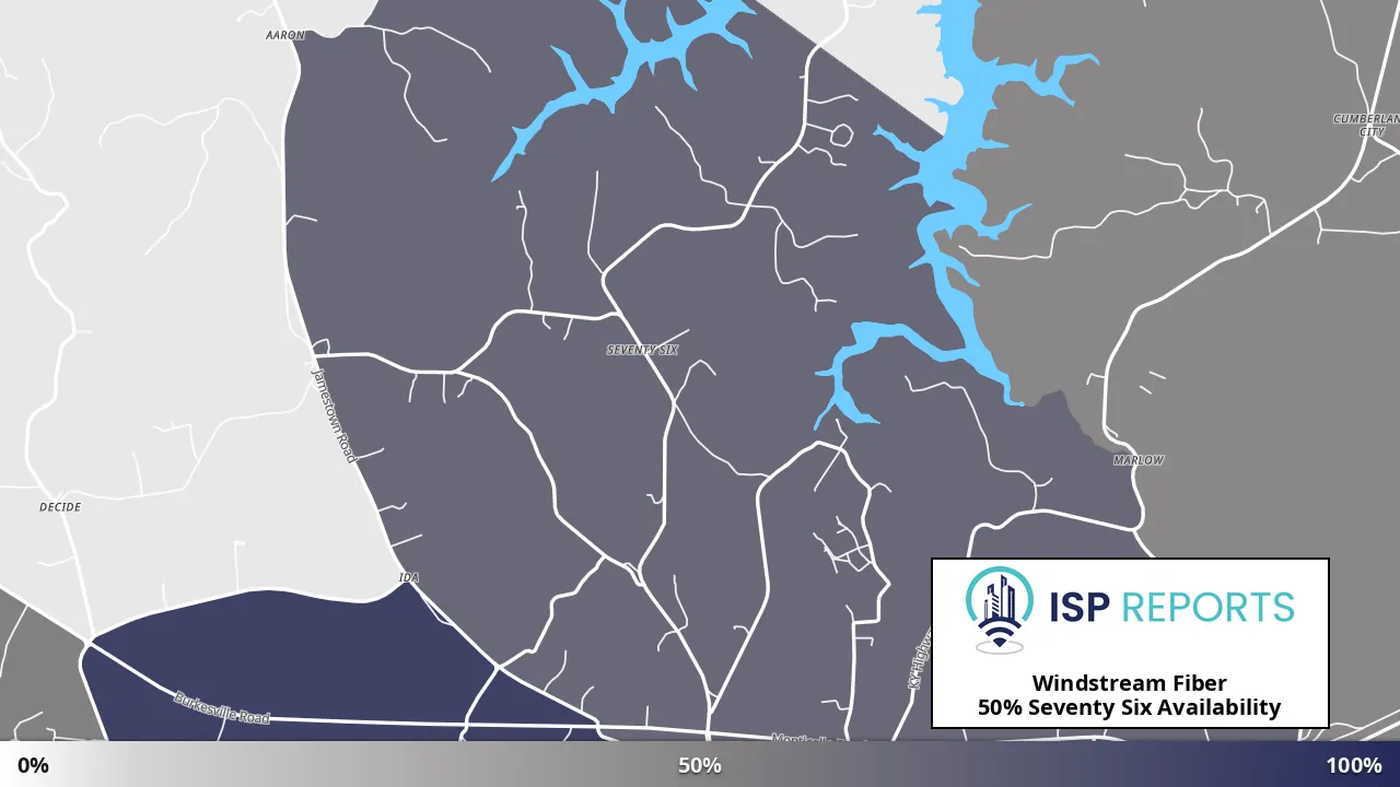 Seventy Six, KY map of internet availability
