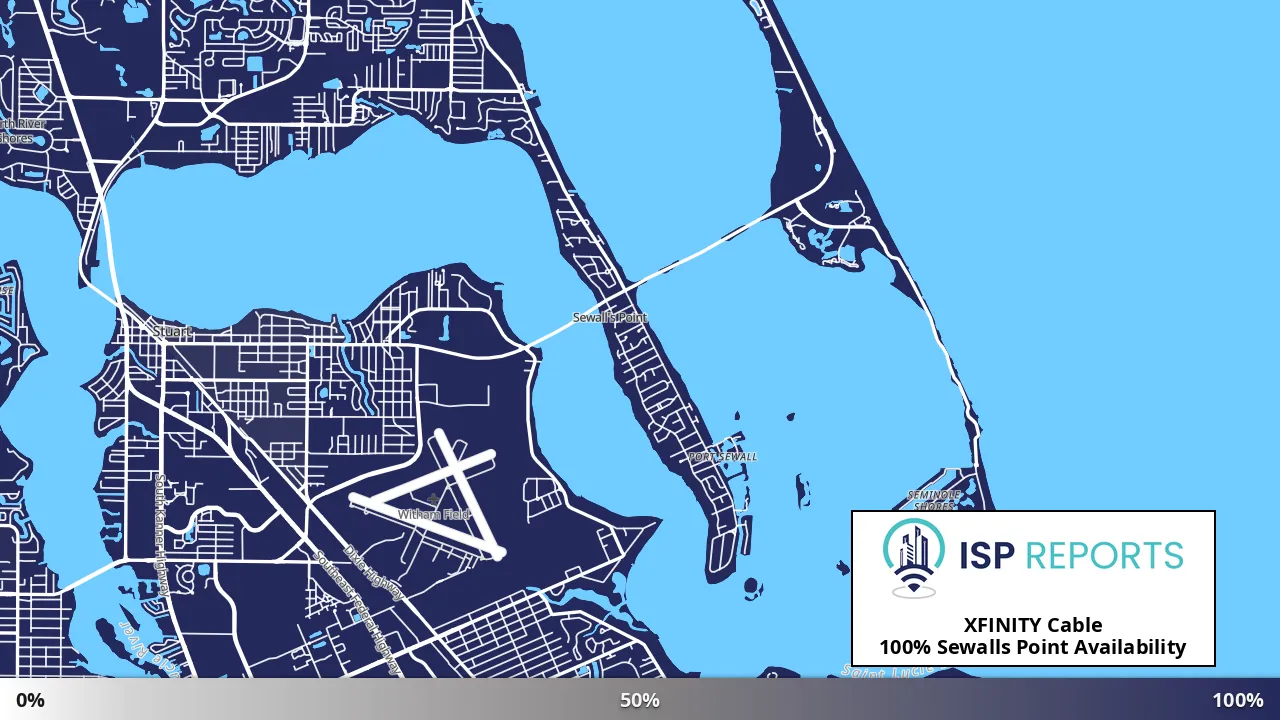 Sewalls Point, FL map of internet availability