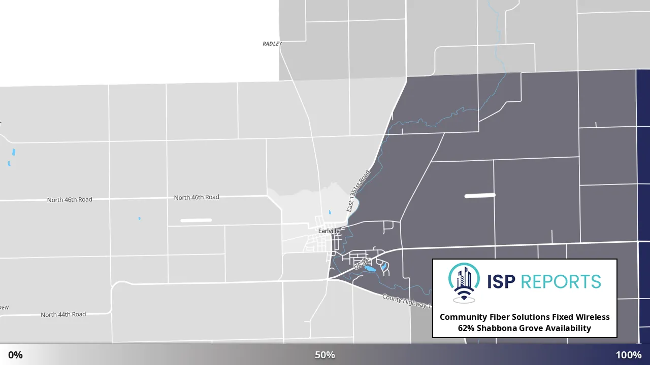 Shabbona Grove, IL map of internet availability