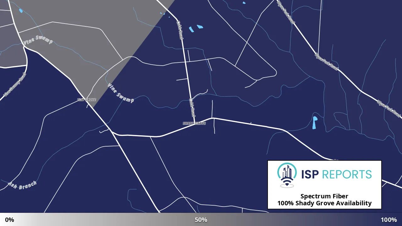 Shady Grove, NC map of internet availability