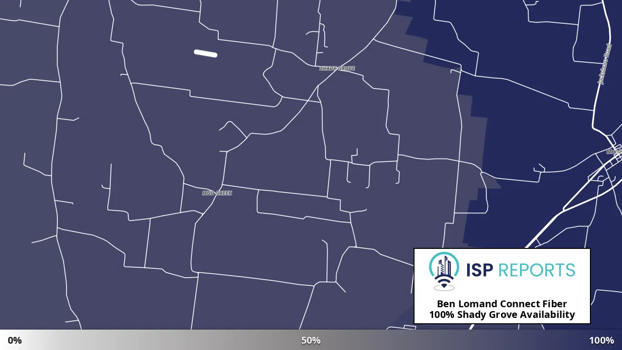 Shady Grove, TN map of internet availability
