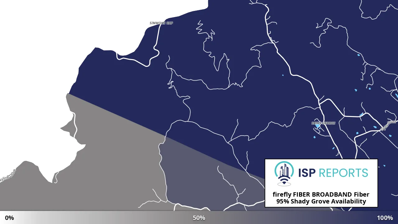 Shady Grove, VA map of internet availability