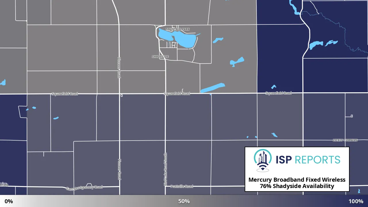 Shadyside, MI map of internet availability