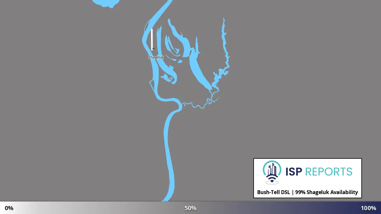 Shageluk, AK map of internet availability
