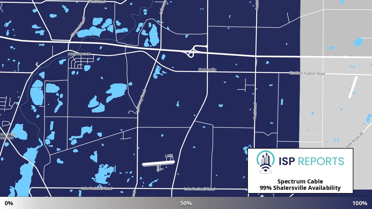 Shalersville, OH map of internet availability