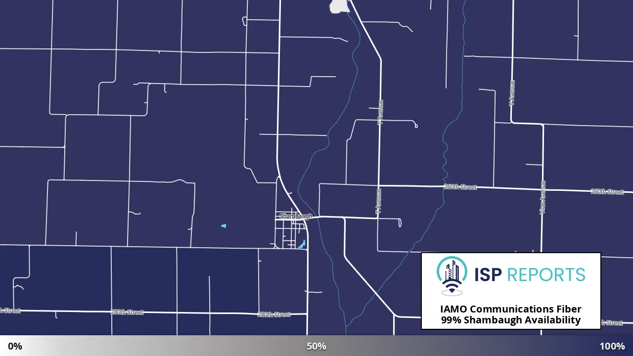 Shambaugh, IA map of internet availability