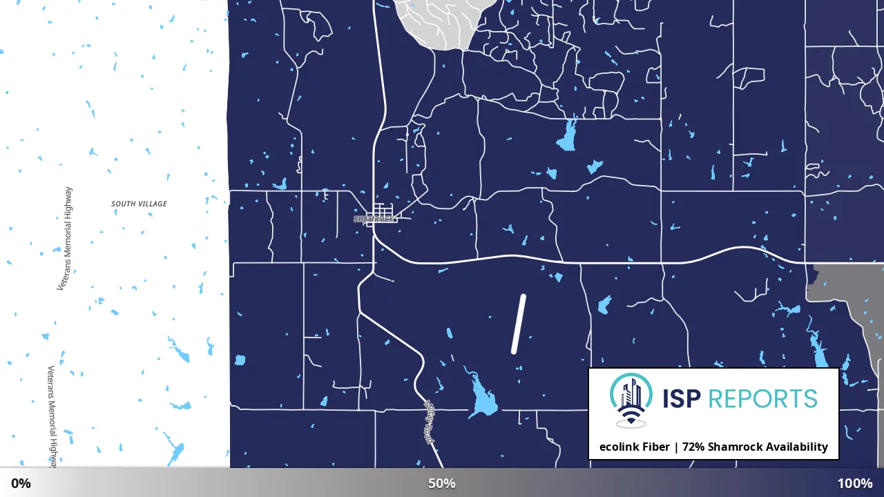 Shamrock, OK map of internet availability